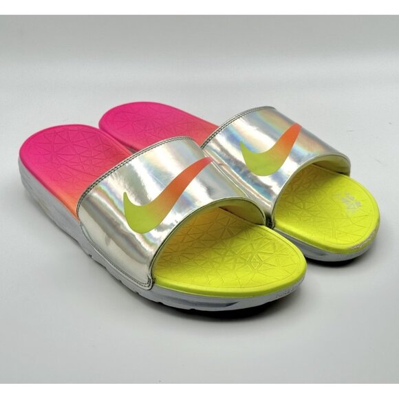 2016 Nike Benassi Solarsoft Rio Olympics USA sz 12 Pink & Lemon Slides Pre-Owned main image 11